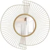 Image de HOMCOM Miroir Décoratif Rond 60 cm avec Fixation à 360°, Moderne Doré