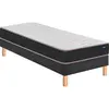Image de BULTEX Vitality 1.1 120x200 + sommier gris fumé +pieds VITAL11-E-1220-GFU