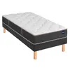 Image de BULTEX Vitality 2.1 90x200 + sommier gris fumé +pieds VITAL21-E-0920-GFU
