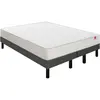 Image de EPEDA Voyage 160x200 + 2 sommiers gris fumé pieds VOYA-E-1620-2-GFU