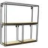 Image de HOME DECO FACTORY - Hd4403 - Etagere 4 Pieces Bois Metal 38X38X10 cm Mobilier Meuble Etagere Rangement Exposition