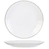 Image de HOME DECO FACTORY Assiette Plate Liseré Doré en Porcelaine 26,7 cm
