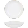 Image de HOME DECO FACTORY Assiette Creuse Liseré Doré en Porcelaine 21 cm