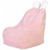 Image de The Home Deco Factory - Fauteuil Poire Enfant Rose Ted - 40X62X70 cm - Hauteur D'Assise 23 cm Hd6753 Rose/Blanc