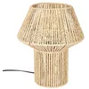 Image de HOME DECO FACTORY - LA0016, Lampe à Poser Abat Jour Corde Tressée, Luminaire Élégant et Personnalisable, Ambiance Chaleureuse, Conçu pour Salon ou Chambre, Beige/Marron