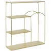 Image de HOME DECO FACTORY - HD0204 Étagère Murale 3 Niveaux en Fer, Élégante et Fonctionnelle pour Salon, Chambre ou Entrée, Dimensions 40x12x45 cm, Finition Dorée