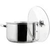 Image de COOK CONCEPT - KC0004 Faitout Métal avec Couvercle Verre - Compatible Tous Feux et Four - Capacité 7L - Argent
