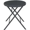 Image de HOME DECO FACTORY - HDO0301, Table Modèle Elba Gris, Table de Salon de Jardin, Mobilier, Mobilier d'Extérieur, Table d'Extérieur, 60x71x60 cm, à Monter, Gris
