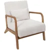 Image de HOME DECO FACTORY, HD0349, Fauteuil Salon Cotele Scott Beige, Softness, Mobilier, Assise, canapé et Fauteuil, 64,5x75x86 cm, Hauteur Assise 43 cm, Beige