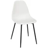 Image de HOME DECO FACTORY Chaise de Salle à Manger - Lot de 6 Chaises Gustav Blanches avec Dossier, H 87 cm, Style Moderne