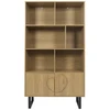 Image de HOME DECO FACTORY Étagère Bibliothèque pour Salon, Étagère Murale Moderne Calypso en MDF et Métal, Design Industriel