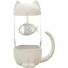 Image de THE CONCEPT FACTORY Mug Infuseur Poisson Chat Kawaii 30 cl Céramique Blanc
