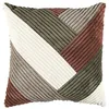Image de HOME DECO FACTORY - TX0332 Coussin Patchwork pour Décoration Intérieure - Confort Optimal - Entretien Facile - Polyvalent - Taille 40 x 40 cm - Couleurs Marron Blanc Vert