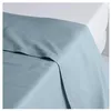 Image de Drap plat uni en polycoton - collection permanente bleu 180 x 290 cm