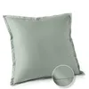 Image de Taie d'oreiller unie en percale de coton vert 63 x 63 cm