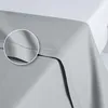 Image de Drap plat uni en percale de coton gris 270 x 290 cm