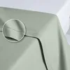 Image de Drap plat uni en percale de coton vert 270 x 290 cm