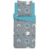 Image de Parure housse de couette enfant en polyester recyclé M.RECY GAME gris 140 x 200 cm