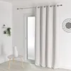 Image de HomeMaison Rideau Occultant - Rideau M1 - Rideau Non feu-Blanc Casse- Rideau 140 X 260 cm