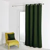 Image de Homemaison QABANE - Rideau en Velours Feutré Uni - Velours Doux Épais - Occultant Anti Bruit Thermique - pour Salon Chambre Bureau - 8  illets Ø 4 cm - 135 x 260 cm - Vert Sapin