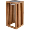 Image de Lumisky Lanterne solaire décorative LED blanc chaud CHENNAI en bois teck massif H30cm