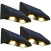 Image de Lumisky Lot de 4 Lampes Murales Solaires LED Blanc KYLA - Éclairage Moderne, Étanches et Autonomes, Idéales pour Terrasse, Jardin, Allée et Extérieur