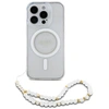 Image de Guess MagSafe IML Glitter Case avec beads strap Apple iPhone 16 Pro - Transparent
