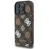 Image de Guess HC Magsafe PU Pivoine sur Fond 4G Marron IP16 Pro Max