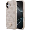 Image de Guess Coque arrière en cuir avec logo Triangle classique et MagSafe Apple iPhone 17 - Rose