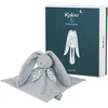 Image de Kaloo - Lapinoo - Doudou Lapin Bleu - Peluche Bébé - Carré 30 x 30 cm - Bi-Matières Viscose et Velours Côtelé Très Doux - Boîte Cadeau - Dès la Naissance, K218003