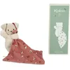Image de KALOO - Carré Douceur - Doudou Chien Couleur Brique - Peluche Bébé - Carré 18 x 18 cm Ocre - Boîte Cadeau FSC - Dès la Naissance,K226002
