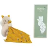 Image de KALOO - Carré Douceur - Doudou Chat Jaune - Peluche Bébé - Carré 18 x 18 cm Jaune - Matières - Boîte Cadeau FSC - Dès la Naissance,K226003