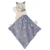 Image de KALOO - Carré Douceur - Doudou Chat Lilas - Peluche Bébé - Carré 18 x 18 cm Vert - Matières Ecoresponsables - Boîte Cadeau FSC - Dès la Naissance, K226004