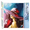 Image de Figured'Art Peinture par Numéro Adulte Femme séduisante au chapeau - Activité Manuelle Kit de Loisir Créatif DIY Numéro d'Art Complet - 40x50cm sans châssis en bois
