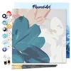 Image de Figured'Art Mini Peinture par Numéro Adulte 20x20cm avec cadre Feuilles de Caoutchouc - Petit Format Kit de Loisir Créatif DIY Numéro d'Art Complet
