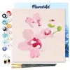 Image de Figured'Art Mini Peinture par Numéro Adulte 20x20cm avec cadre Fleurs d'Orchidée - Petit Format Kit de Loisir Créatif DIY Numéro d'Art Complet