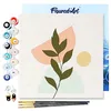 Image de Figured'Art Mini Peinture par Numéro Adulte 20x20cm avec cadre Plante 4 - Petit Format Kit de Loisir Créatif DIY Numéro d'Art Complet