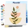 Image de Figured'Art Mini Peinture par Numéro Adulte 20x20cm avec cadre Plante 2 - Petit Format Kit de Loisir Créatif DIY Numéro d'Art Complet