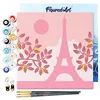 Image de Figured'Art Mini Peinture par Numéro Adulte 20x20cm avec cadre Paris au Soleil - Petit Format Kit de Loisir Créatif DIY Numéro d'Art Complet