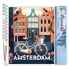 Image de Figured'Art Peinture par Numéro Adulte Affiche Vintage Amsterdam - Activité Manuelle Kit de Loisir Créatif DIY Numéro d'Art Complet - 40x50cm sans châssis en bois