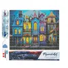 Image de Figured’Art Diamond Painting Broderie Diamant 40x50cm Toile Entière Roulée avec Strass Perles Carrés - Maisons gothiques colorées - Kit Complet 5D DIY Activité Manuelle Loisirs Créatifs Adultes