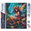 Image de Figured’Art Diamond Painting Broderie Diamant 40x50cm Toile Entière Roulée avec Strass Perles Carrés - Fée et papillons - Kit Complet 5D DIY Activité Manuelle Loisirs Créatifs Adultes