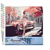 Image de Figured'Art Peinture par Numéro Adulte Femme et voiture classique rose - Activité Manuelle Kit de Loisir Créatif DIY Numéro d'Art Complet - 40x50cm sans châssis en bois