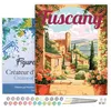 Image de Figured'Art Peinture par Numéro Adulte avec Cadre Affiche de voyage Toscane en fleurs - Activité Manuelle Kit de Loisir Créatif DIY Numéro d'Art Complet - 40x50cm toile tendue sur châssis