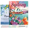 Image de Figured'Art Peinture par Numéro Adulte avec Cadre Affiche de voyage Sydney - Activité Manuelle Kit de Loisir Créatif DIY Numéro d'Art Complet - 40x50cm toile tendue sur châssis