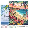Image de Figured'Art Peinture par Numéro Adulte avec Cadre Affiche de voyage Bali - Activité Manuelle Kit de Loisir Créatif DIY Numéro d'Art Complet - 40x50cm toile tendue sur châssis