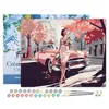 Image de Figured'Art Peinture par Numéro Adulte avec Cadre Femme et voiture classique rose - Activité Manuelle Kit de Loisir Créatif DIY Numéro d'Art Complet - 40x50cm toile tendue sur châssis