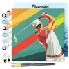 Image de Figured'Art Mini Peinture par Numéro Adulte 20x20cm avec cadre Affiche sportive Golf - Petit Format Kit de Loisir Créatif DIY Numéro d'Art Complet