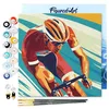 Image de Figured'Art Mini Peinture par Numéro Adulte 20x20cm avec cadre Affiche sportive Cyclisme - Petit Format Kit de Loisir Créatif DIY Numéro d'Art Complet