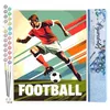 Image de Figured'Art Peinture par Numéro Adulte Affiche sportive Football - Activité Manuelle Kit de Loisir Créatif DIY Numéro d'Art Complet - 40x50cm sans châssis en bois
